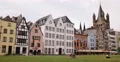 Ultra HD 4K Tourists Relaxing People Walking Cologne Famous Old Town Promenade 4k or 4k+ Resolution