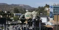 Ultra HD 4K Traffic Commuters Highland Avenue Franklin Hollywood Hills Sign, LA 4k or 4k+ Resolution