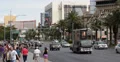 Ultra HD 4K UHD Crowded Tourists Las Vegas Strip Bus Station Car Traffic Passing 4k or 4k+ Resolution