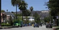 Ultra HD 4K UHD Hollywood Sign Los Angeles Street Car Traffic Palm Trees Sunny 4k or 4k+ Resolution