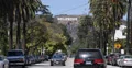 Ultra HD 4K UHD Hollywood Sign Hillsides Los Angeles Hills Street Cars Passing 4k or 4k+ Resolution