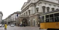 Ultra HD 4K UHD Motorcycle Old Tram Tramway PassingScala Opera Milan Italy Crowd 4k or 4k+ Resolution