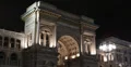 Ultra HD 4K UHD Night Lights Vittorio Emanuele II Gallery Facade Milan Evening 4k or 4k+ Resolution