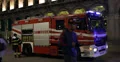 Ultra HD 4K UHD Night Fire Truck Firefighters Exit Rescue Duomo Metro Station 4k or 4k+ Resolution