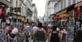 Ultra HD 4K UHD Paris Montmartre Shopping Street Tourists Crowds People Walking 4k or 4k+ Resolution