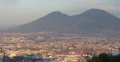 Ultra HD 4K UHD Sunset Aerial View Naples Skyline Old Town Roofs Mount Vesuvius 4k or 4k+ Resolution