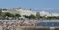 Ultra HD 4K View French Riviera sunbathing swimming beach umbrella Cannes 4k or 4k+ Resolution