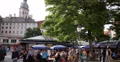 Ultra HD 4K Viktualienmarkt Munich Oktoberfest Autumn Beer Bar People Celebrate 4k or 4k+ Resolution