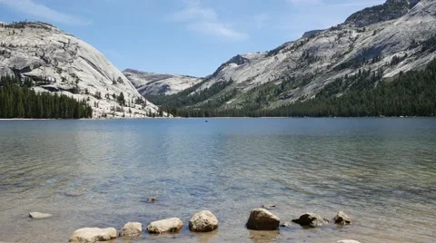 Ultra HD 4K Yosemite National Park with Mountain and Lake Stock Footage 45541853