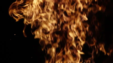 Ultra HD Fiery Motion Background with  Embers and Rising Flames Stock Footage 319821892