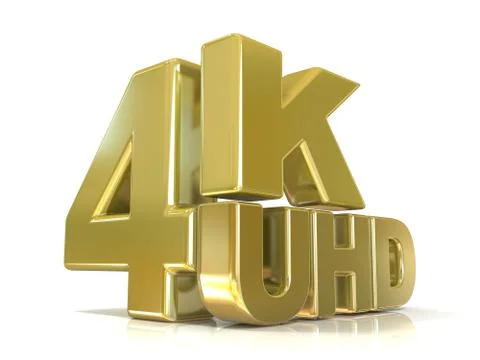 Ultra HD (high definition) resolution technology. 4K UHD concept. 3D Stock Illustration