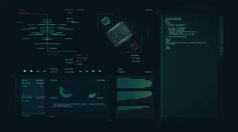 Ultra high resolution footage of data processing futuristic interface Stock Footage 67663398