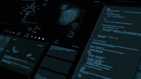 Ultra high resolution footage of database futuristic interface in perspective Stock Footage 67663071
