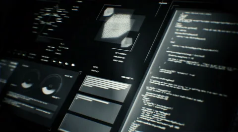 Ultra high resolution footage of database futuristic interface in perspective Stock Footage 67663305