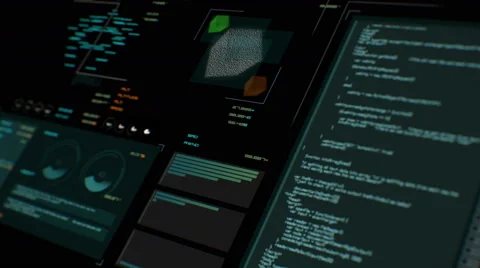 Ultra high resolution footage of database futuristic interface in perspective Stock Footage 67665447