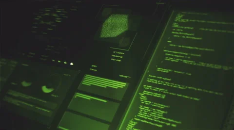 Ultra high resolution footage of database futuristic interface in perspective Stock Footage