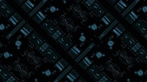 Ultra high resolution footage of futuristic interface with blinking indicators Stock Footage