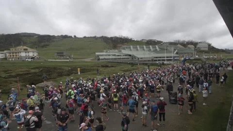 Ultra marathon start line Stock Footage 294736948