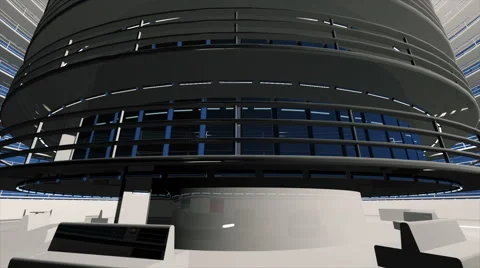 Ultra Modern Data Center 3D Animation 5 Stock Footage 45529320