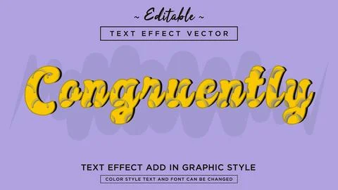 Ultra modern text effect style with amazing background fully editable Illustrazione stock