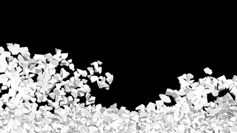 Ultra realistic destruction of a massive stone wall Stock Footage 324459410