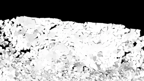 Ultra realistic destruction of a massive stone wall Stock Footage 324459462