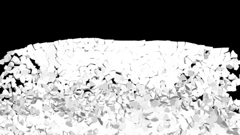 Ultra realistic destruction of a massive stone wall Stock Footage 324459463