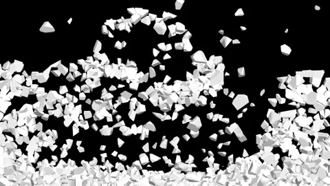 Ultra realistic destruction of a massive stone wall Stock Footage 324459524