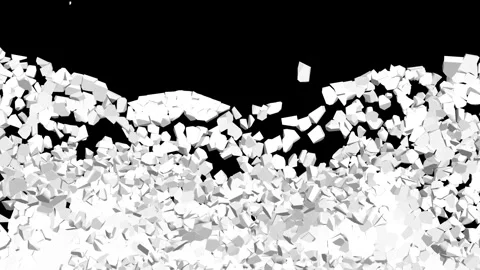 Ultra realistic destruction of a massive stone wall Stock Footage 324459525