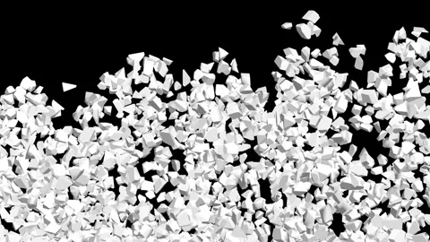 Ultra realistic destruction of a massive stone wall Stock Footage 324459533