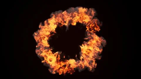 Ultra realistic explosion with thick black smoke on an isolated black backgro Illustrazione stock