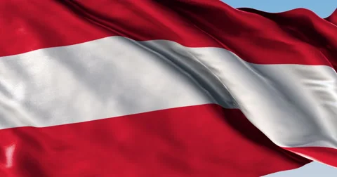 Ultra realistic looping flag: Austria Vídeos de archivo 61222832