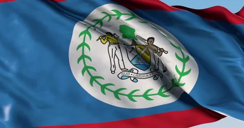 Ultra realistic looping flag: Belize Vídeos de archivo 61204593