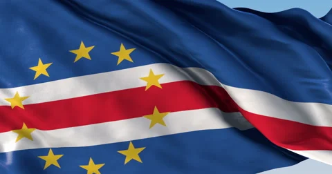 Ultra realistic looping flag: Cape Verde Vídeo Stock 61203992