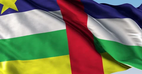 Ultra realistic looping flag: Central African Republic Stock Footage 61218858