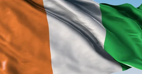 Ultra realistic looping flag: Cote D Ivoire Stock Footage 61281336