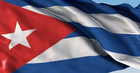 Ultra realistic looping flag: Cuba Stock Footage 61201212