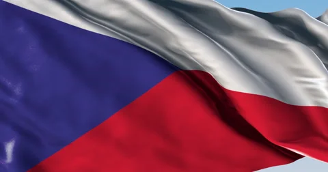 Ultra realistic looping flag: Czech Republic Stock Footage 61214913