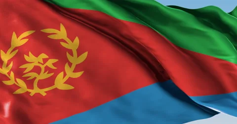 Ultra realistic looping flag: Eritrea Vídeo Stock 61204366