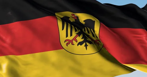 Ultra realistic looping flag: Germany Stock Footage 61280761
