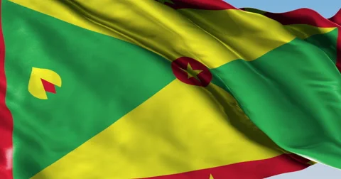 Ultra realistic looping flag: Grenada Vídeo Stock 61279469