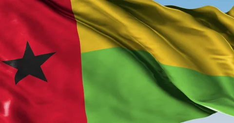 Ultra realistic looping flag: Guinea Bissau Stock Footage 61279237