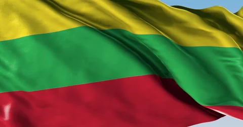 Ultra realistic looping flag: Lithuania Stock Footage 61244639