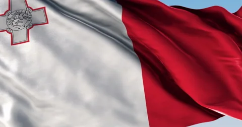Ultra realistic looping flag: Malta Stock Footage 61306359