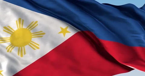 Ultra realistic looping flag: Philippines Stock Footage 61292280