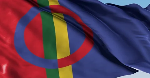 Ultra realistic looping flag: Sami Stock Footage 61337178