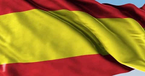 Ultra realistic looping flag: Spain Video stock 61332277