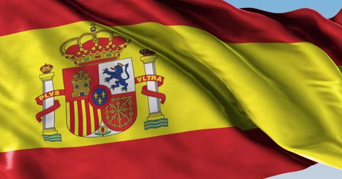 Ultra realistic looping flag: Spain 스톡 동영상 61332610