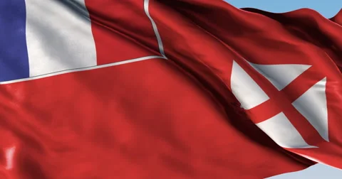 Ultra realistic looping flag: Wallis Futuna Local Stock Footage 61324537