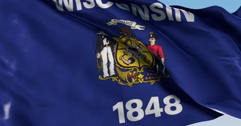 Ultra realistic looping flag: West Virginia Flag Stock Footage 61452028